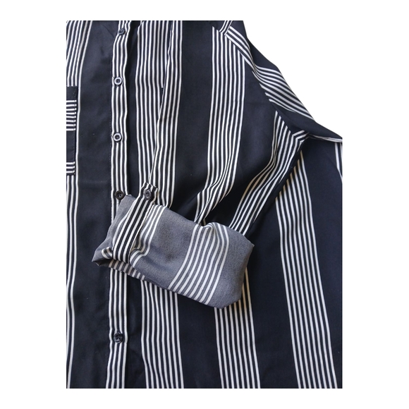 Elegant‎ Striped Button-Down Shirt Sz XL - Picture 7 of 7
